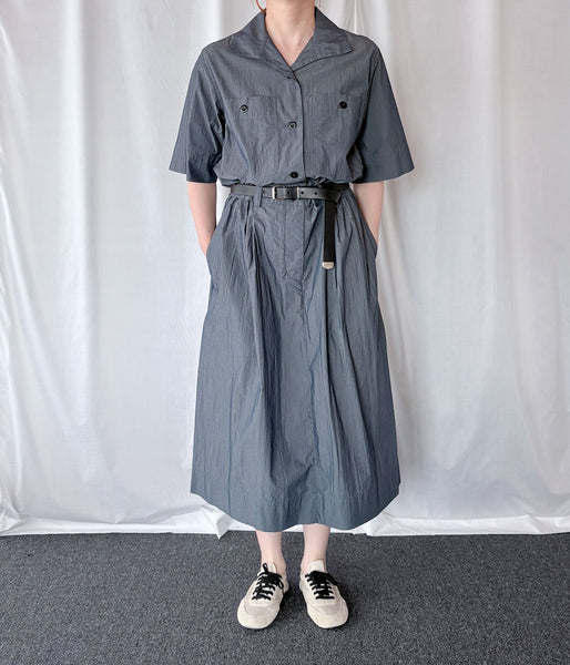 MHL./SUPERLIGHT COTTON NYLON DRESS (MID BLUE)