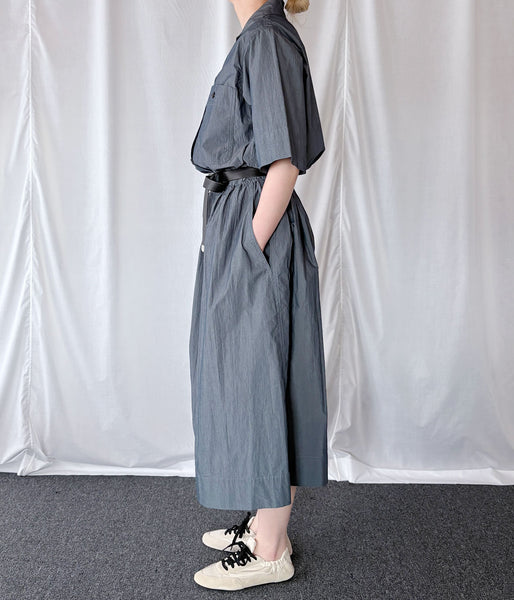 MHL./SUPERLIGHT COTTON NYLON DRESS (MID BLUE)