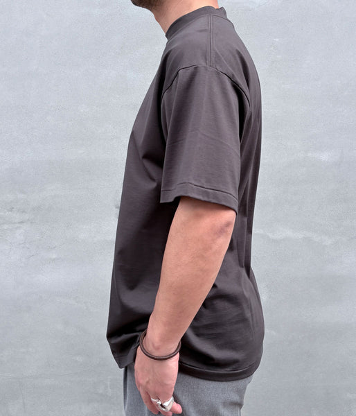 INTERIM/HIGH GAUGE SUVIN JERSEY S/S TEE (SMOKE BLACK)