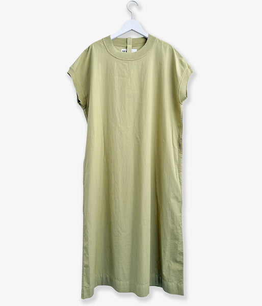 MHL./GARMENT DYED COTTON POPLIN DRESS (LIME)