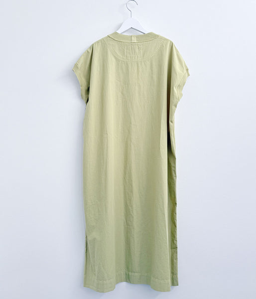 MHL./GARMENT DYED COTTON POPLIN DRESS (LIME)