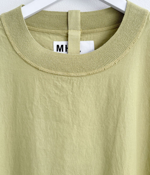MHL./GARMENT DYED COTTON POPLIN DRESS (LIME)