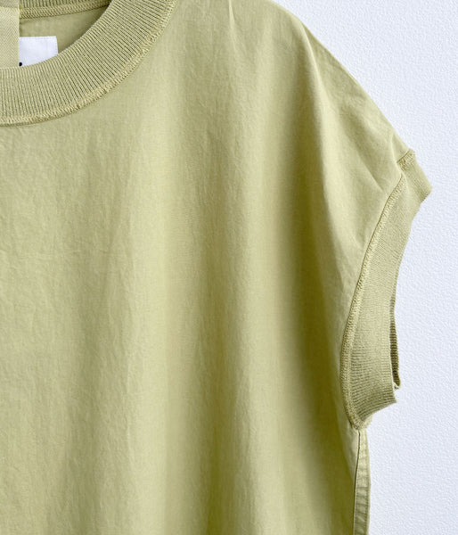 MHL./GARMENT DYED COTTON POPLIN DRESS (LIME)