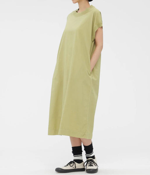 MHL./GARMENT DYED COTTON POPLIN DRESS (LIME)