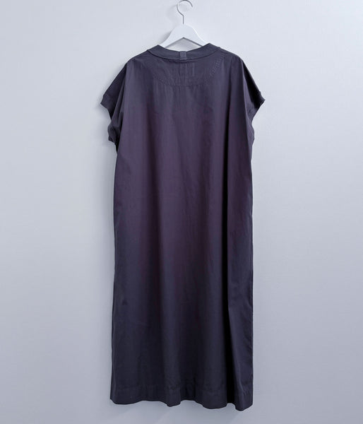 MHL./GARMENT DYED COTTON POPLIN DRESS (DARK CHARCOAL)