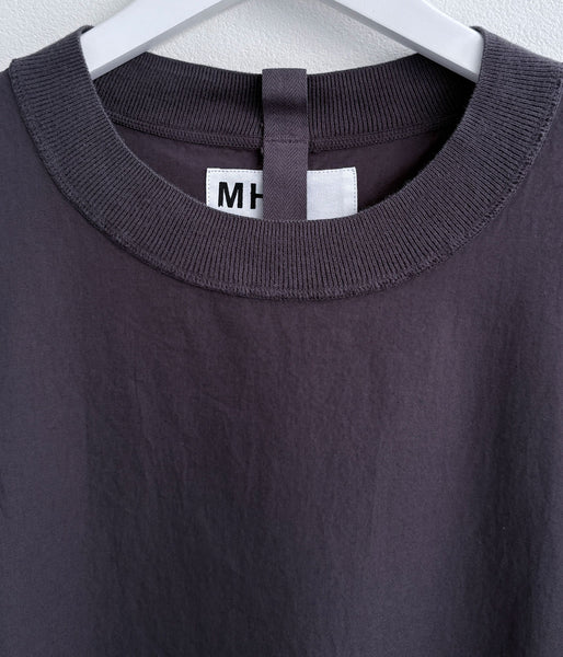 MHL./GARMENT DYED COTTON POPLIN DRESS (DARK CHARCOAL)