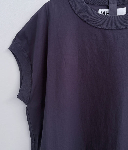 MHL./GARMENT DYED COTTON POPLIN DRESS (DARK CHARCOAL)