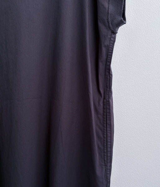 MHL./GARMENT DYED COTTON POPLIN DRESS (DARK CHARCOAL)