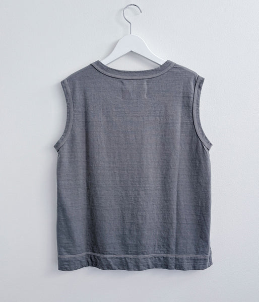 MHL./BELGIAN LINEN COTTON JERSEY TOP WOMENS NS (CHARCOAL)