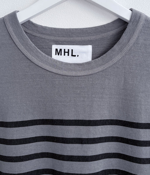 MHL./BELGIAN LINEN COTTON JERSEY TOP WOMENS NS (CHARCOAL)