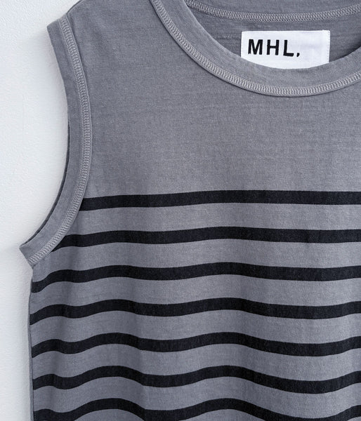 MHL./BELGIAN LINEN COTTON JERSEY TOP WOMENS NS (CHARCOAL)