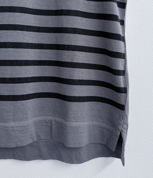 MHL./BELGIAN LINEN COTTON JERSEY TOP WOMENS NS (CHARCOAL)