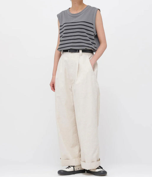 MHL./BELGIAN LINEN COTTON JERSEY TOP WOMENS NS (CHARCOAL)