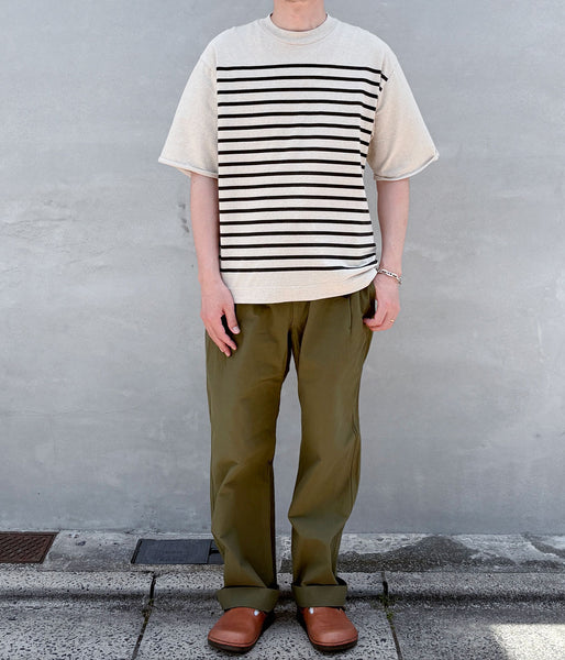 MHL./BELGIAN LINEN COTTON JERSEY TOP SS (NATURAL)