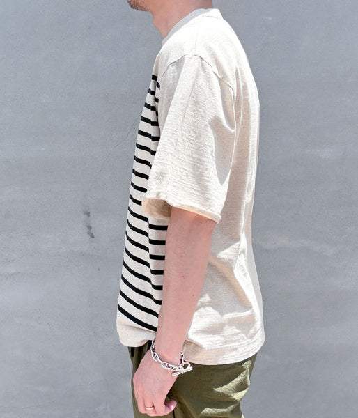 MHL./BELGIAN LINEN COTTON JERSEY TOP SS (NATURAL)