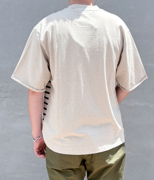 MHL./BELGIAN LINEN COTTON JERSEY TOP SS (NATURAL)