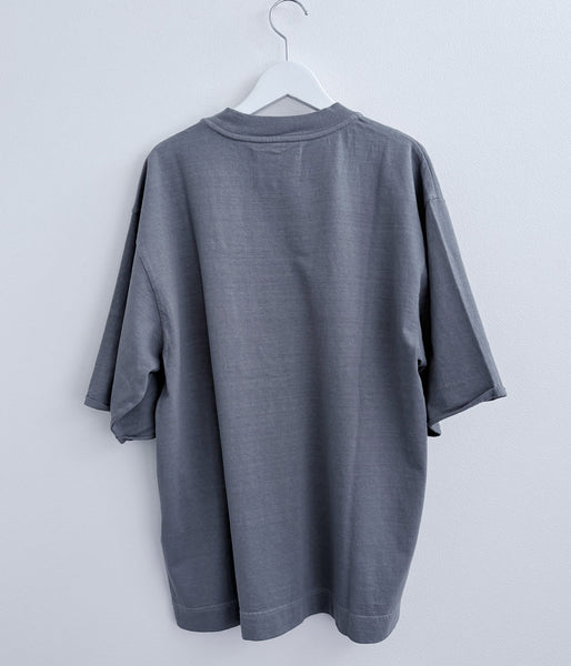 MHL./BELGIAN LINEN COTTON JERSEY TOP SS (CHARCOAL)