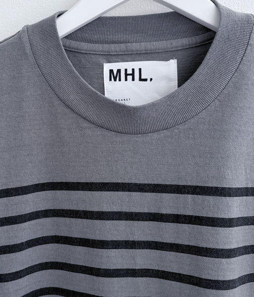 MHL./BELGIAN LINEN COTTON JERSEY TOP SS (CHARCOAL)