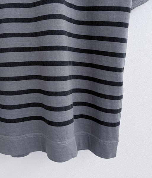 MHL./BELGIAN LINEN COTTON JERSEY TOP SS (CHARCOAL)