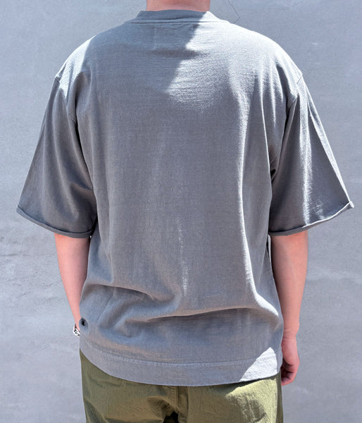 MHL./BELGIAN LINEN COTTON JERSEY TOP SS (CHARCOAL)
