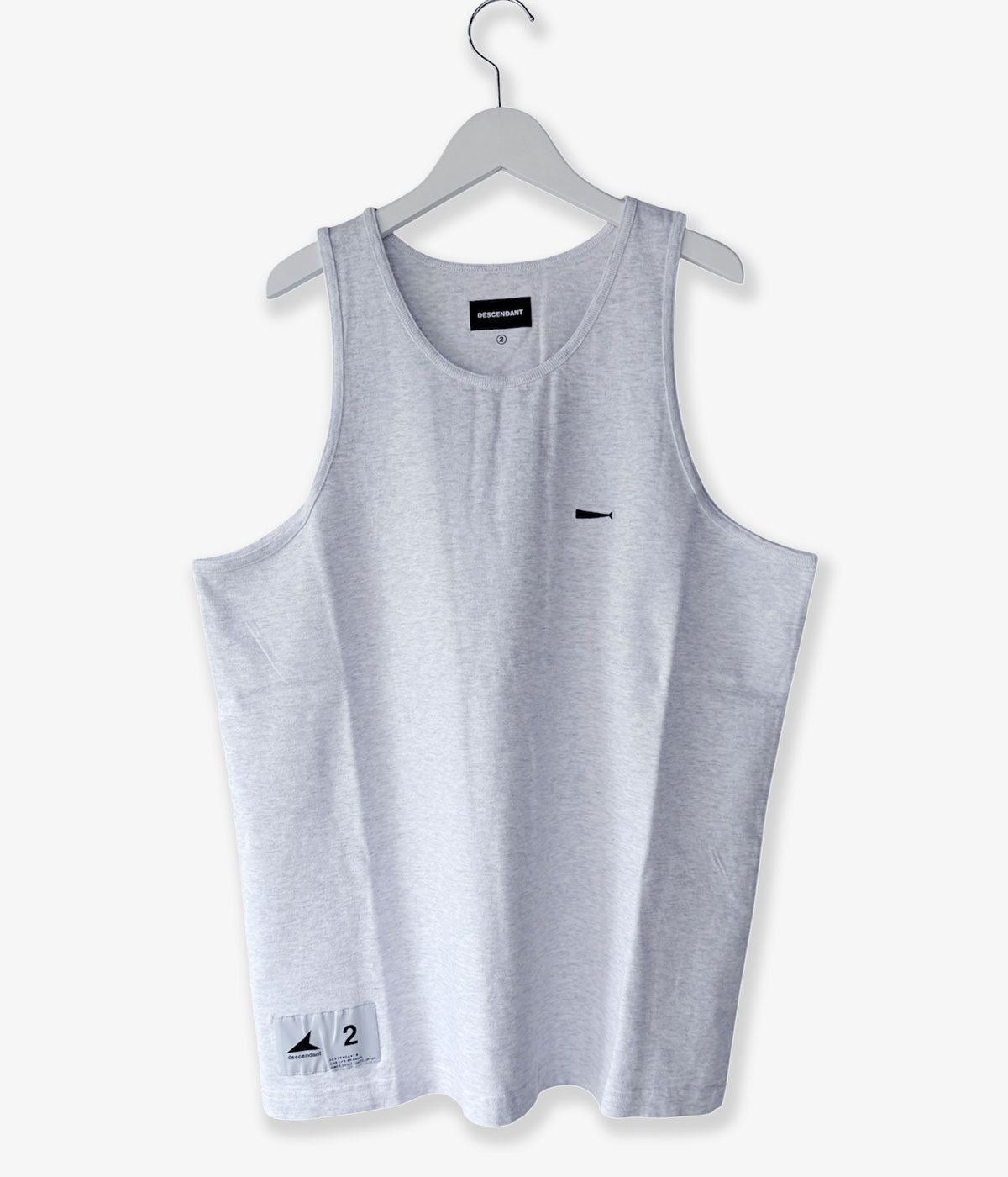 トップス DESCENDANT CACHALOT ORGANIC COTTON CROP DESCENDANT/CACHALOT ORGANIC COTTON TANKTOP (GRAY)