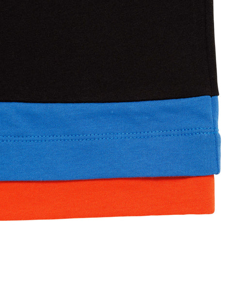 LQQK Studio/BORDER STITCH TEE (BLACK BLUE ORANGE)