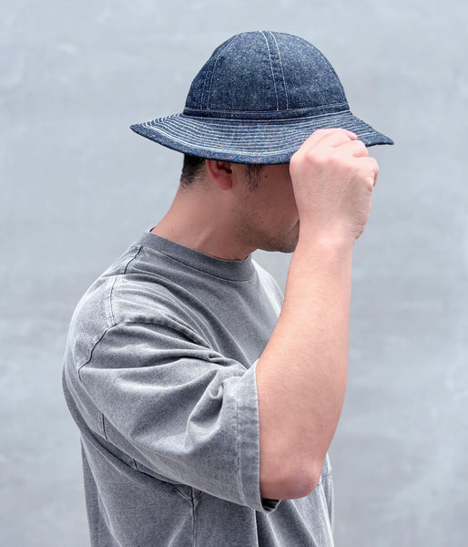 INTERIM/SILK NOIL DENIM M-37 ARMY HAT