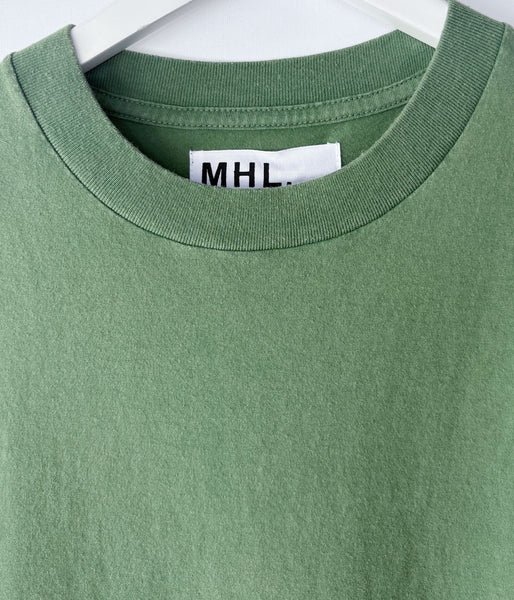MHL./FADED ROUGH COTTON JERSEY TOP WOMENS (GREEN)