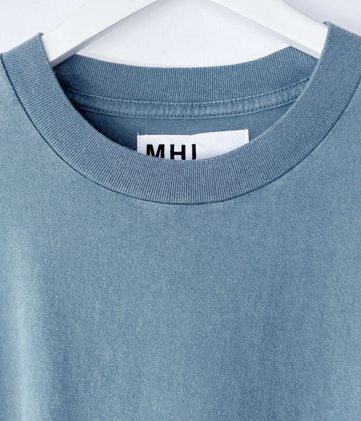 MHL./FADED ROUGH COTTON JERSEY TOP WOMENS (MID GREY)