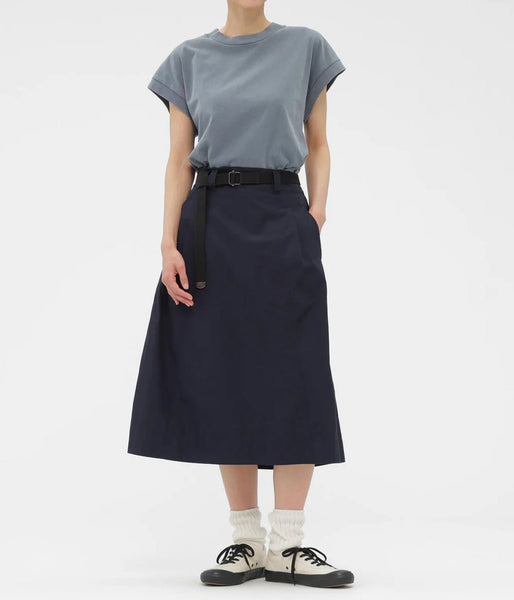 MHL./FADED ROUGH COTTON JERSEY TOP WOMENS (MID GREY)
