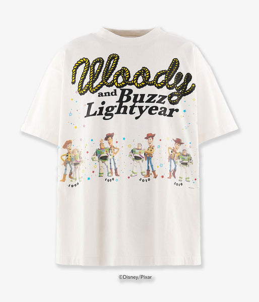 SAINT MICHAEL/PIXAR_SS T-SHIRT/Woody&Buzz/WHT