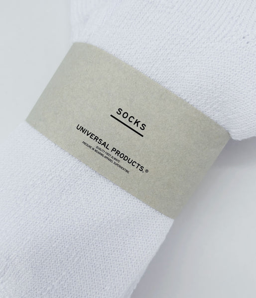 UNIVERSAL PRODUCTS./3P PILE SOCKS (WHITE)