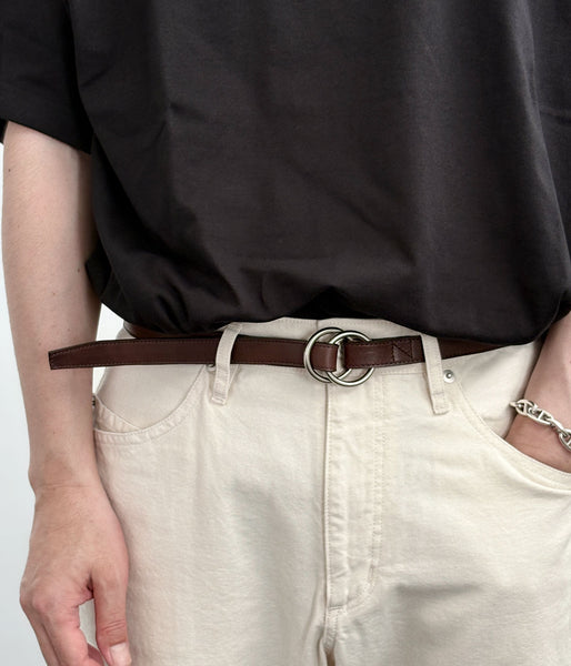 nonnative/RANCHER RING BELT COW LEATHER (BROWN)