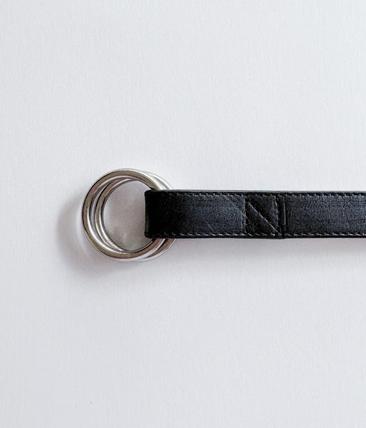 nonnative/RANCHER RING BELT COW LEATHER (BLACK)