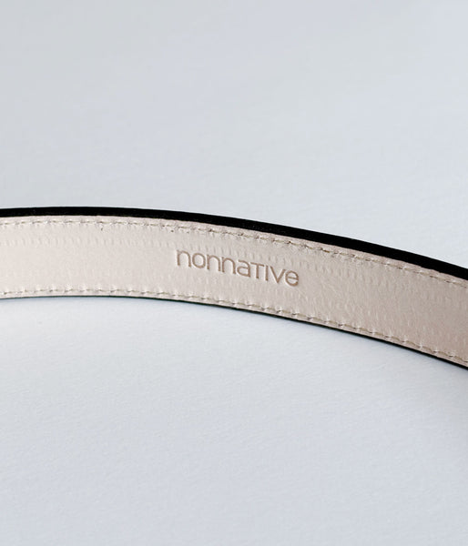 nonnative/RANCHER RING BELT COW LEATHER (BLACK)