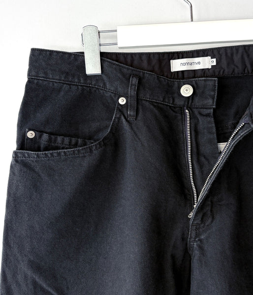 nonnative/TRUCKER 5P JEANS COTTON OXFORD (BLACK)