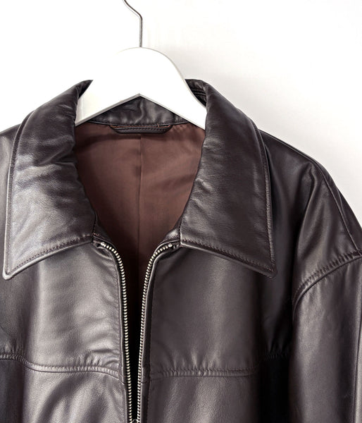 UNIVERSAL PRODUCTS./LEATHER JACKET (BROWN)
