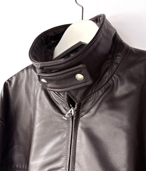 UNIVERSAL PRODUCTS./LEATHER JACKET (BROWN)