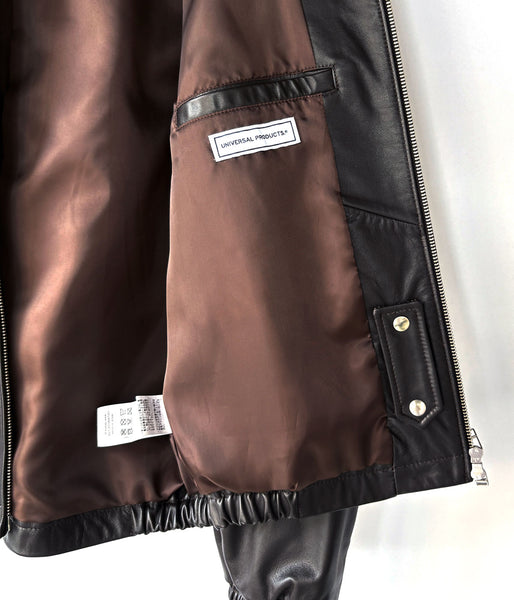 UNIVERSAL PRODUCTS./LEATHER JACKET (BROWN)