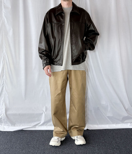 UNIVERSAL PRODUCTS./LEATHER JACKET (BROWN)