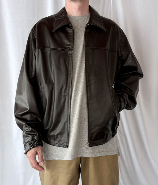 UNIVERSAL PRODUCTS./LEATHER JACKET (BROWN)