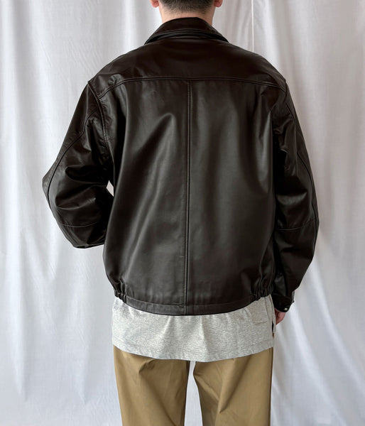 UNIVERSAL PRODUCTS./LEATHER JACKET (BROWN)