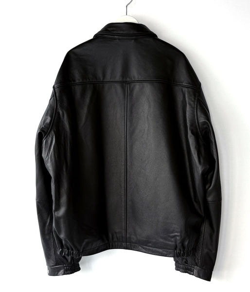 UNIVERSAL PRODUCTS./LEATHER JACKET (BLACK)