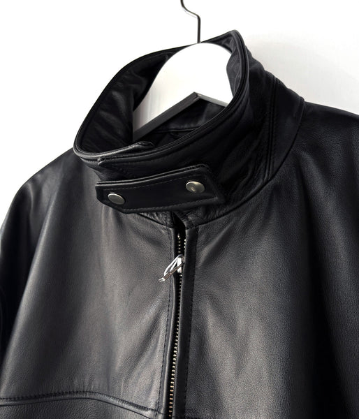 UNIVERSAL PRODUCTS./LEATHER JACKET (BLACK)
