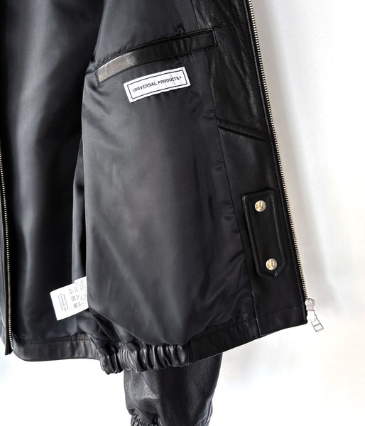 UNIVERSAL PRODUCTS./LEATHER JACKET (BLACK)