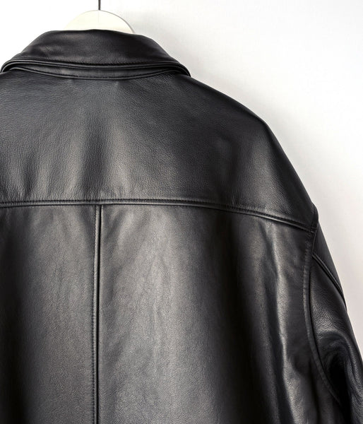 UNIVERSAL PRODUCTS./LEATHER JACKET (BLACK)