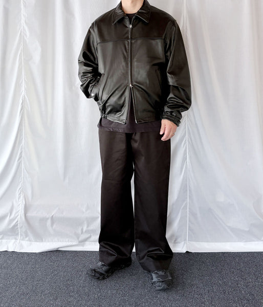 UNIVERSAL PRODUCTS./LEATHER JACKET (BLACK)