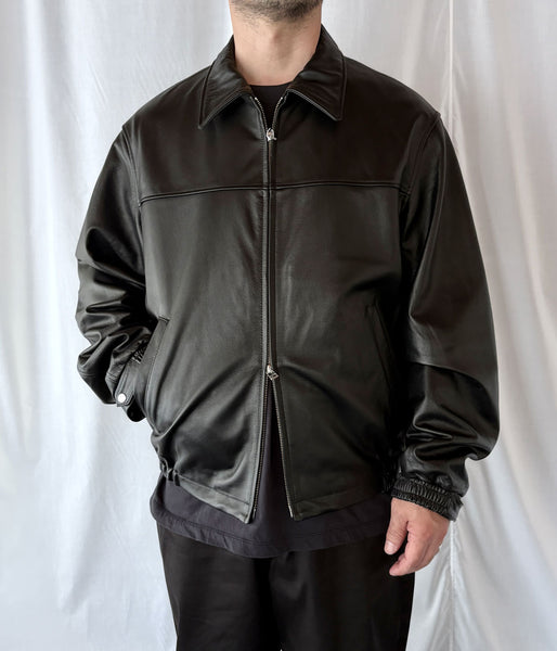 UNIVERSAL PRODUCTS./LEATHER JACKET (BLACK)