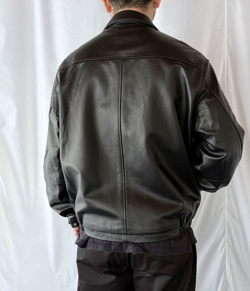 UNIVERSAL PRODUCTS./LEATHER JACKET (BLACK)