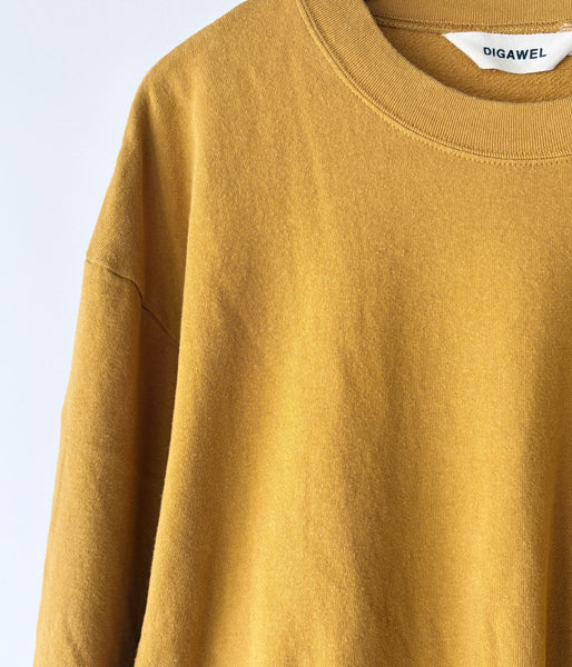 DIGAWEL/L/S T-shirt (Garment dye) (MUSTARD)